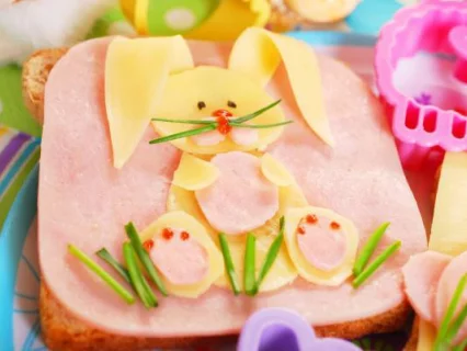Как приготовить Детская Пасха: Бутерброд Пасхальный кролик