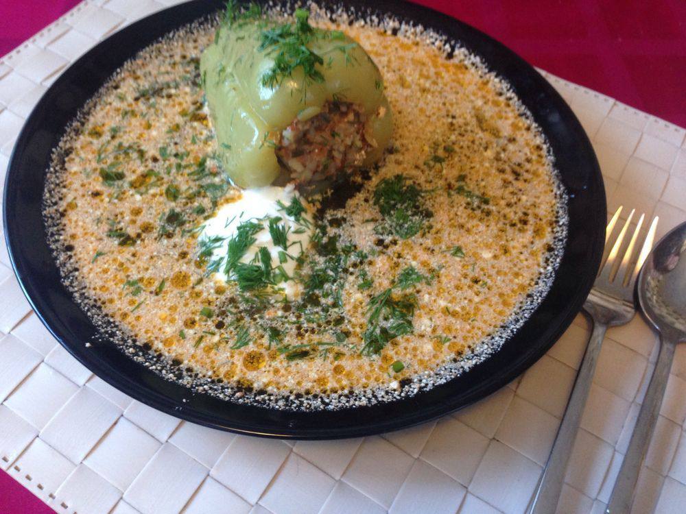 Фаршированные перцы с мясом и рисом Фаршированные перцы с мясом и рисом