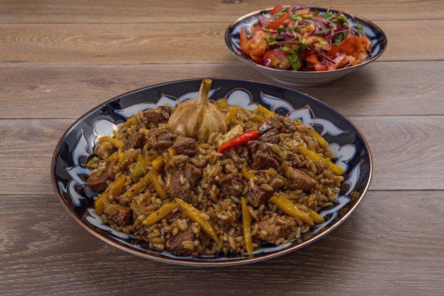 Ферганский плов с ачик-чучуком Ферганский плов с ачик-чучуком