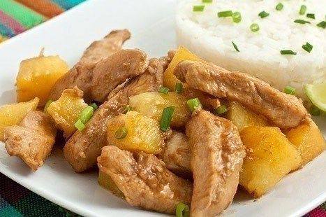 Курица с ананасами и лаймом Курица с ананасами и лаймом