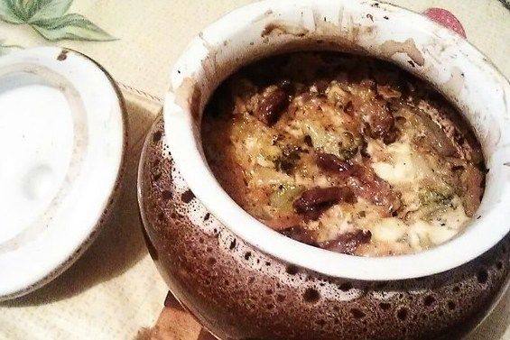 Куриные сердца с овощами в горшочке Куриные сердца с овощами в горшочке