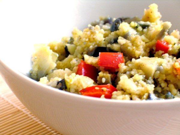 Кускус с баклажанами и помидорами Кускус с баклажанами и помидорами