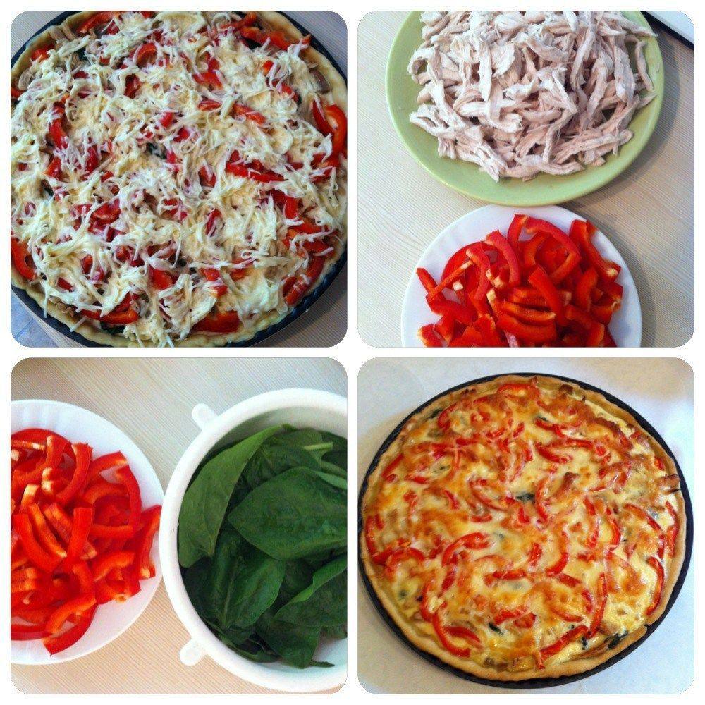 Лоранский пирог с курицей, грибами и шпинатом Лоранский пирог с курицей, грибами и шпинатом