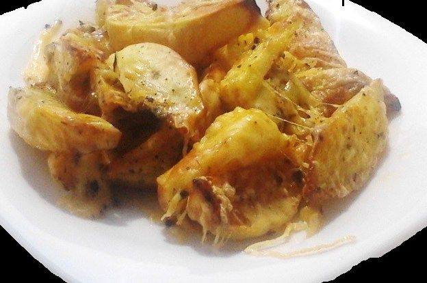 Печеный картофель с сыром Печеный картофель с сыром