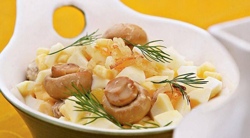 Салат из кукурузы и шампиньонов рецепт