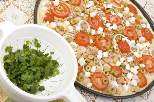 Пицца с брынзой и оливками Пицца с брынзой и оливками