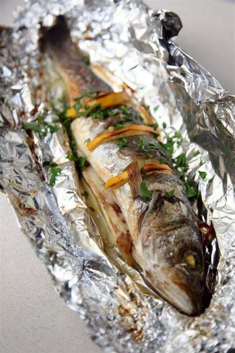 Готовим Рыба Сибас, запеченный в фольге