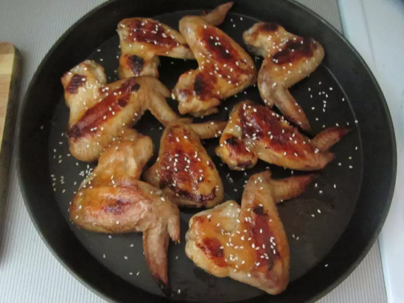 Готовим Мясо Куриные крылья в соусе терияки