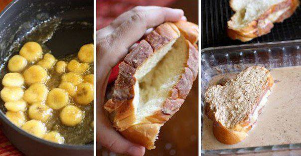 Рецепт Французские тосты с бананово-сливочной начинкой шаг-1