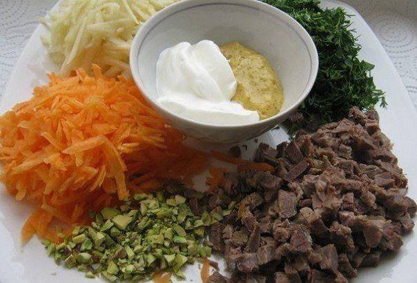 Рецепт Корзиночки с мясным салатом  шаг-2