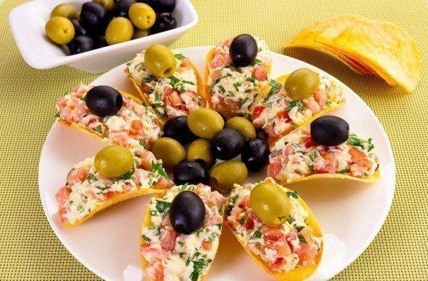 Рецепт Сырная закуска на чипсах Готовим Закуски Сырная закуска на чипсах