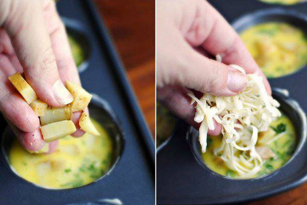 Рецепт Запеченная яичница с картофелем и сосисками шаг-7