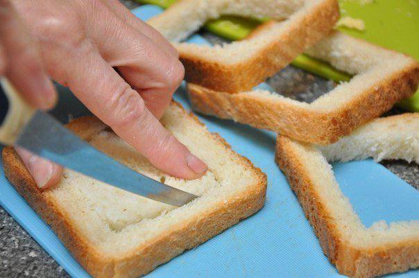 Рецепт Запеченные бутерброды с ветчиной и грибами  шаг-2