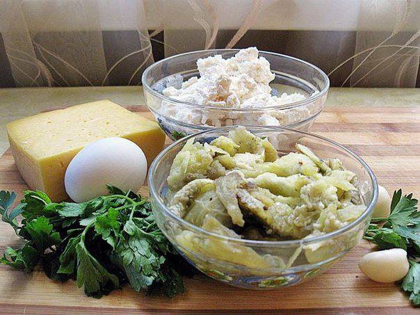 Рецепт Баклажаны с сырно-творожной начинкой  шаг-2