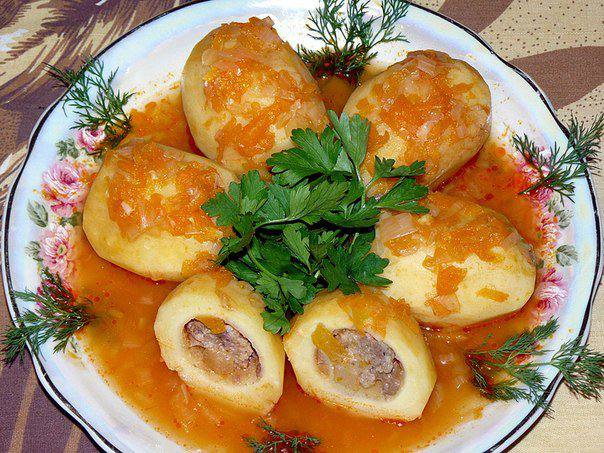 Рецепт Фаршированный картофель «Турша» Готовим Закуски Фаршированный картофель «Турша»