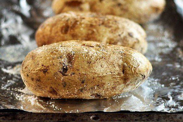 Рецепт Картофель, запеченный с грибами шаг-1