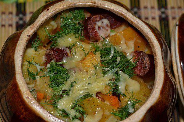 Рецепт Картофель с охотничьими колбасками Готовим Закуски Картофель с охотничьими колбасками