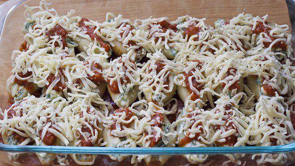 Рецепт Ракушки, фаршированные шпинатом и сыром шаг-5