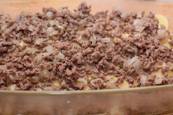 Рецепт Запеканка картофельная с фаршем шаг-6