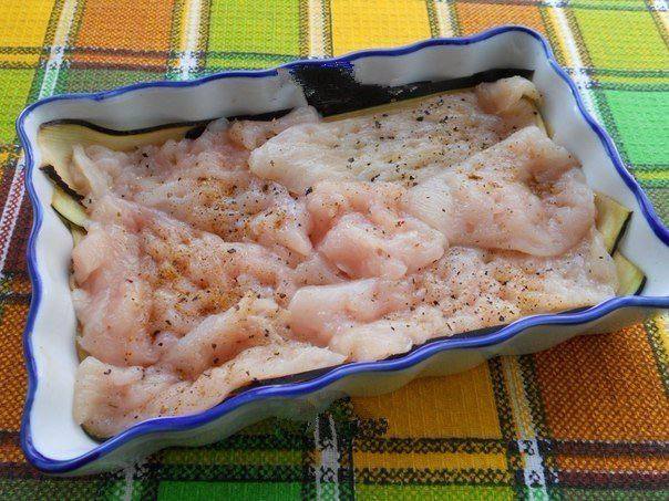 Рецепт Запеканка с баклажанами, курицей и помидорами шаг-1