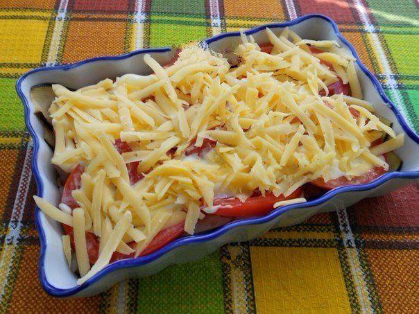 Рецепт Запеканка с баклажанами, курицей и помидорами шаг-3