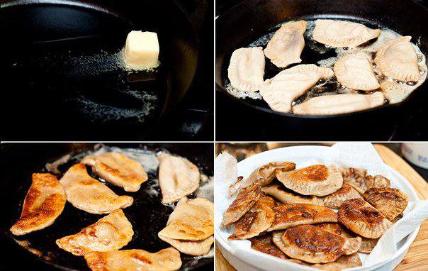 Рецепт Жареные вареники с картошкой шаг-6