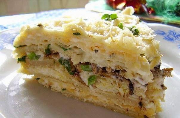 Рецепт Блинный торт с шпротами и сыром Готовим Выпечка Блинный торт с шпротами и сыром
