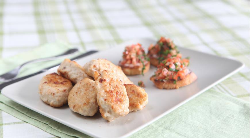 Рецепт Куриные котлеты с брускеттами Готовим Закуски Куриные котлеты с брускеттами