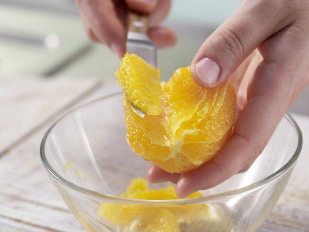 Рецепт Апельсиновый десерт с пралине шаг-3