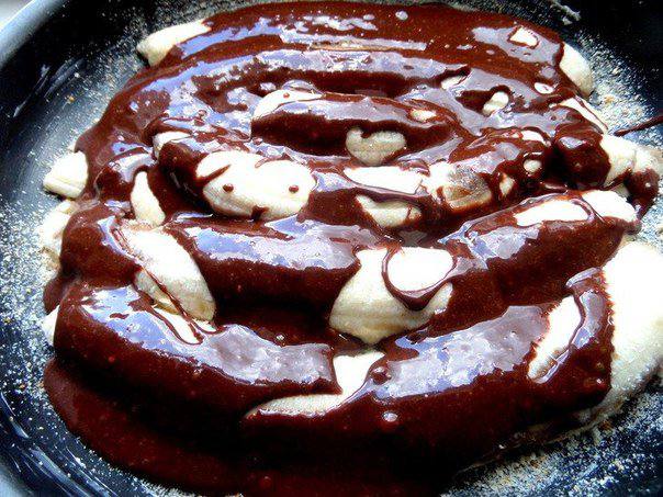 Рецепт Бананы в шоколадной заливке шаг-7