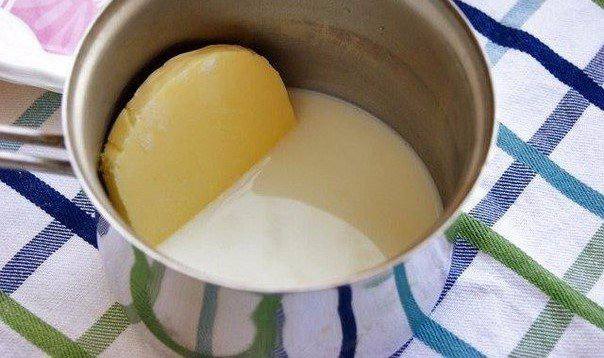 Рецепт Бисквит на горячем молоке шаг-1