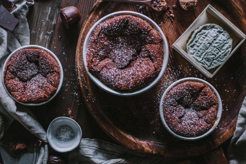 Рецепт Шоколадное суфле с козьим сыром Готовим Десерты Шоколадное суфле с козьим сыром