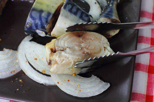 Рецепт Маринованная скумбрия с кислинкой Готовим Рыба Маринованная скумбрия с кислинкой