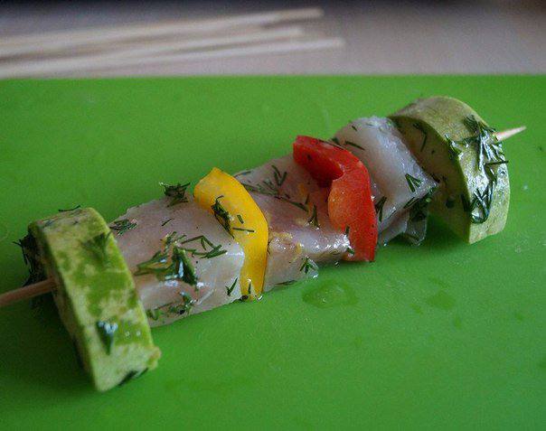 Рецепт Рыбные шашлыки с овощами шаг-7