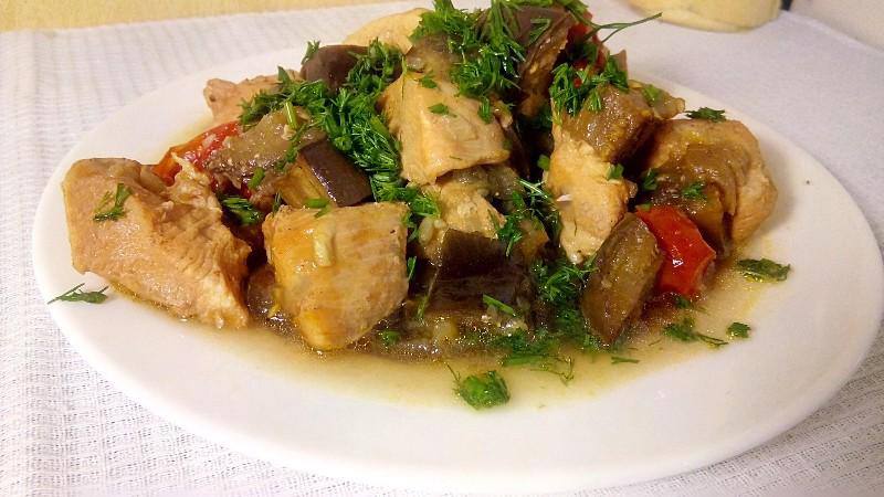 Рецепт Мясо с баклажанами в мультиварке Готовим Кухонная техника Мясо с баклажанами в мультиварке