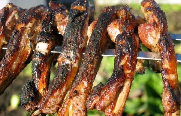 Рецепт Баранья корейка на мангале Готовим Мясо Баранья корейка на мангале