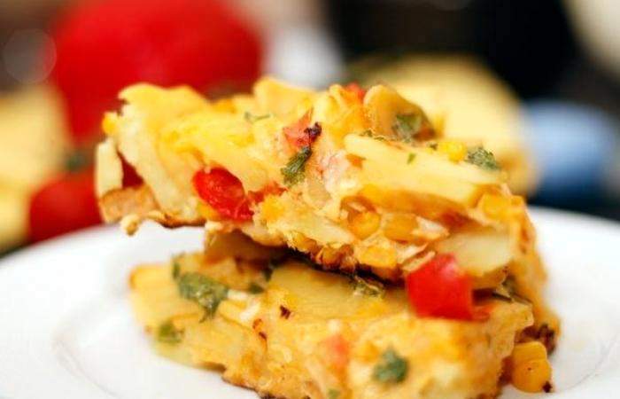 Рецепт Испанская тортилья с яйцами и овощами шаг-7