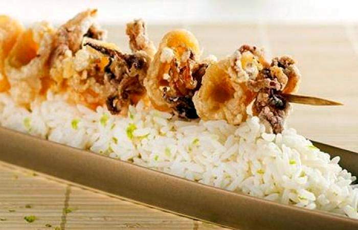 Рецепт Кальмары с рисом Готовим Рыба Кальмары с рисом
