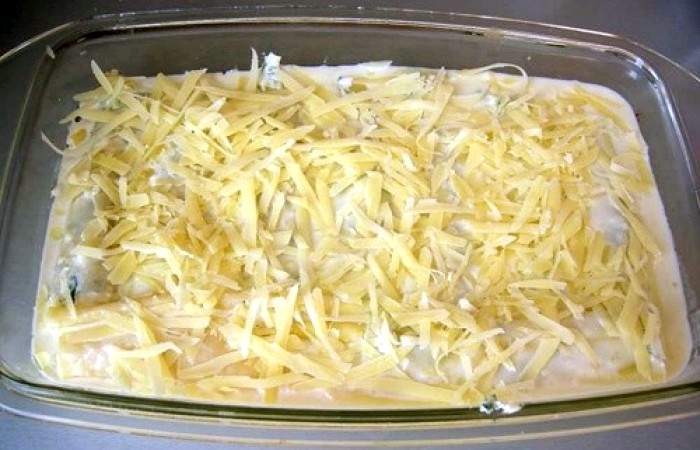 Рецепт Каннеллони с сыром и шпинатом  шаг-4