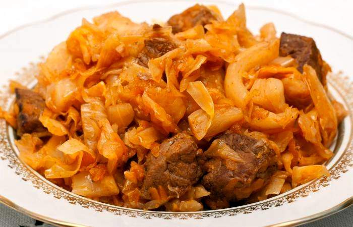 Рецепт Капуста с говядиной в мультиварке Готовим Кухонная техника Капуста с говядиной в мультиварке
