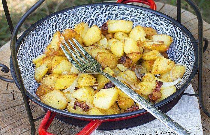 Рецепт Картофель с салом на мангале Готовим Мясо Картофель с салом на мангале
