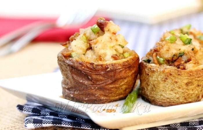 Рецепт Картофельные корзинки с сыром и беконом шаг-19