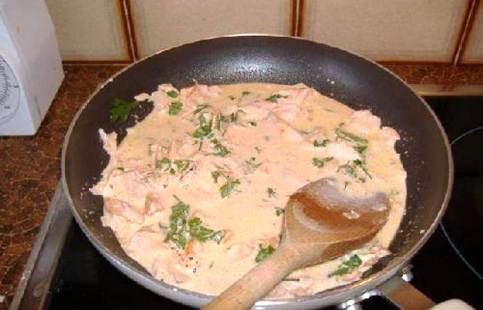 Рецепт Кремовая паста с лососем шаг-6