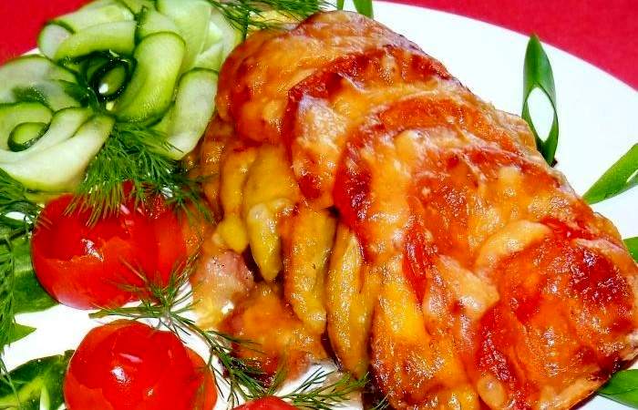 Рецепт Курица, запеченная с сыром и овощами шаг-3