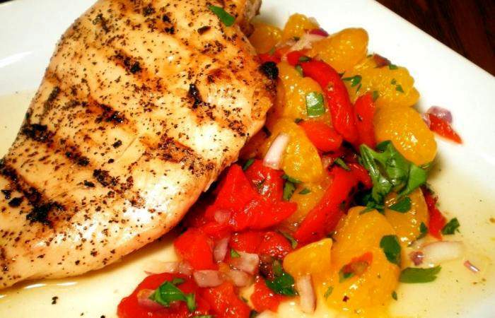 Рецепт Куриная грудка с салатом Готовим Мясо Куриная грудка с салатом