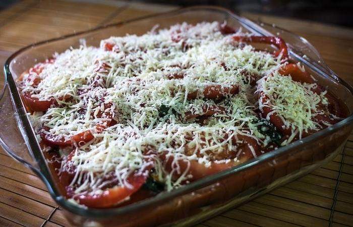 Рецепт Лазанья с баклажанами, помидорами и творогом шаг-7