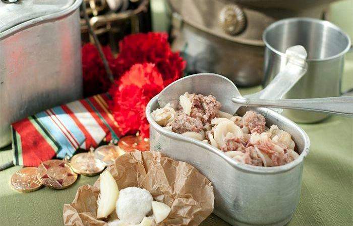 Рецепт Макароны с магазинной тушенкой Готовим Мясо Макароны с магазинной тушенкой