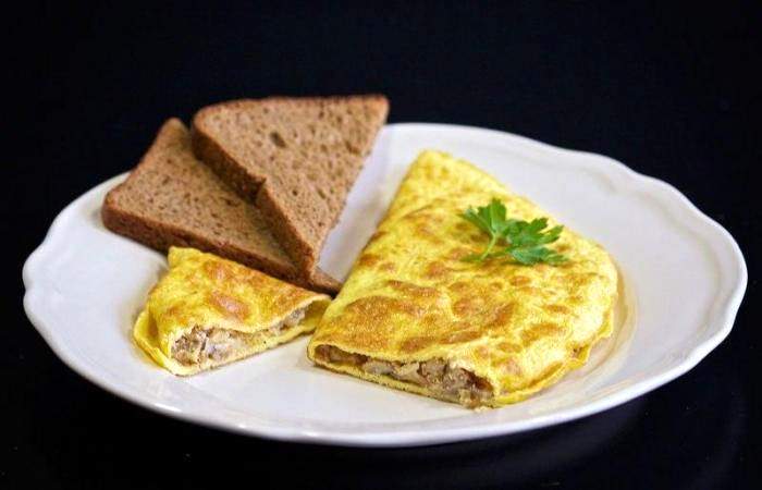 Рецепт Омлет с шампиньонами Готовим Яйца Омлет с шампиньонами