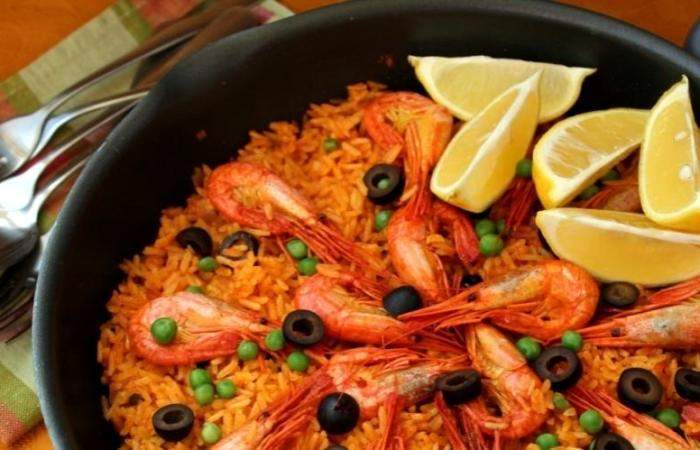 Рецепт Паэлья с креветками Готовим Рыба Паэлья с креветками