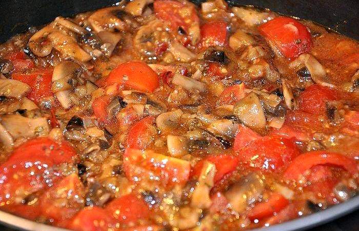 Рецепт Паста с баклажанами и помидорами шаг-9